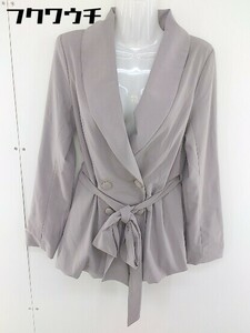 * * LIP SERVICE Lip Service belt attaching long sleeve jacket gray lady's 