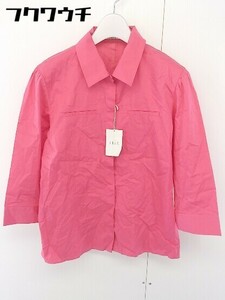 * * ELLE L tag attaching 7 minute sleeve shirt size 40 Pink Lady -s