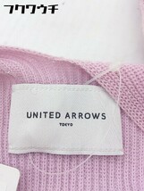 ◇ UNITED ARROWS ユナイテッドアローズ コットン ニット Vネック 長袖 セーター ピンク レディース_画像5