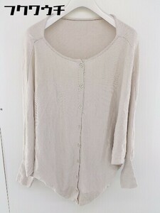 * UNTITLED Untitled long sleeve knitted cardigan size 2 beige lady's 