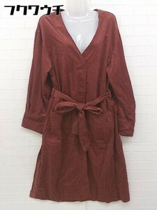 ◇ ◎ w closet ダブルクローゼット コーデュロイ 長袖 ロング ジャケット サイズF レッド レディース