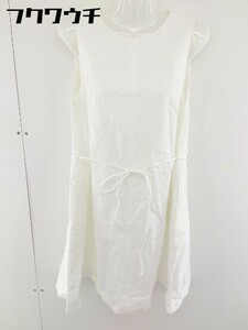 * * snidel Snidel linen. no sleeve back Zip knees height One-piece size F white lady's 