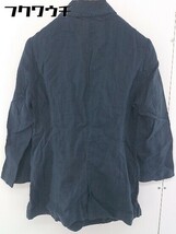 ◇ Spick & Span スピックアンドスパン リネン100% 薄手 七分袖 テーラード ジャケット サイズ36 ネイビー レディース_画像3
