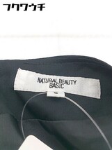 ◇ NATURAL BEAUTY BASIC バックジップ 半袖 膝丈 ワンピース サイズS ブラック レディース_画像4