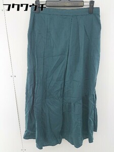 ◇ MACPHEE マカフィー トゥモローランド ロング フレア スカート サイズ36 グリーン系 レディース