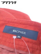 ◇ MACPHEE マカフィー トゥモローランド 膝丈 フレア スカート サイズ36 レッド系 レディース_画像4