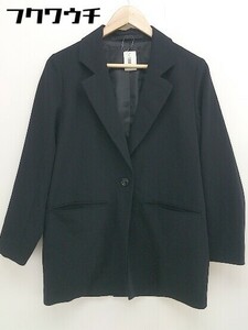 * KBF+ke- Be ef плюс URBAN RESEARCH 1B длинный рукав tailored jacket размер One черный женский 