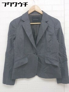 ◇ green label relaxing UNITED ARROWS シングル 1B 長袖 テーラードジャケット サイズ38 グレー レディース