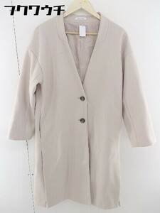 # OLIVE des OLIVE Olive des Olive stand-up collar long sleeve Chesterfield coat size M beige lady's 