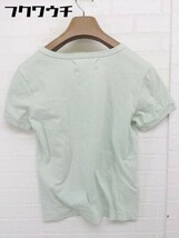 ◇ MHL. エムエイチエル Vネック 胸ポケット ロゴ プリント 半袖 Tシャツ カットソー サイズI グリーン レディース_画像3