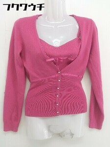 * * LAISSE PASSE Laisse Passe cardigan sweater ensemble size 38 pink series lady's 