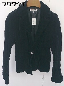 * MORGAN Morgan velour style 1B long sleeve tailored jacket blaser size 38 black lady's 