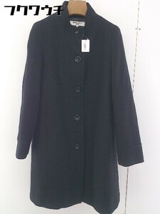 ◇ NATURAL BEAUTY BASIC スタンドカラー ウール 長袖 コート サイズ M ブラック レディース