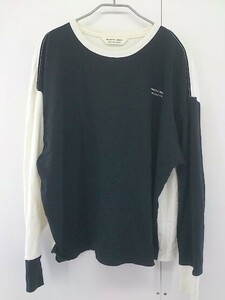 ◇ beautiful people ビューティフルピープル 長袖 Tシャツ カットソー サイズ36 ブラック ホワイト系 レディース