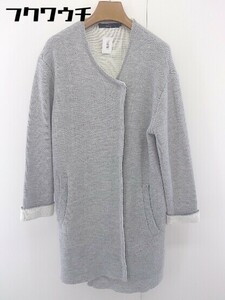 ◇ AZUL BY MOUSSY 袖ロールアップ スナップボタン 長袖 ロング カーディガン サイズ S グレー レディース