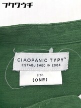 ◇ CIAOPANIC TYPY スタンドカラー 長袖 ロング シャツ ワンピース サイズ ONE グリーン レディース_画像4