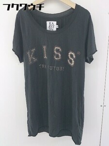 ◇ ZOE KARSSEN ゾーカーセン 半袖 Tシャツ カットソー サイズXS ダークグレー ベージュ系 レディース