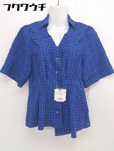 ◇ ◎ SLY スライ タグ付き 半袖 シャツ ブラウス サイズ2 ブルー系 レディース_画像1