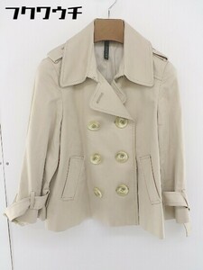 * * Joias Joias double button long sleeve jacket beige lady's 