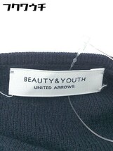 ◇ BEAUTY & YOUTH ビューティアンドユース UNITED ARROWS 長袖 ニット カットソー ネイビー レディース_画像4