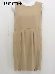 * AG by aquagirle-ji-bai Aqua Girl no sleeve knees under height One-piece size M Brown beige lady's 