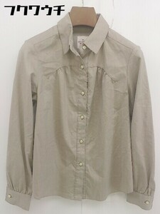 ◇ Ship &amp; Span Plack and Span Span Rush Shirt Size 36 Beige Ladies