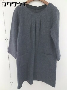 * * nimes et nimes Nimes e Nimes long sleeve Mini One-piece dark gray lady's 