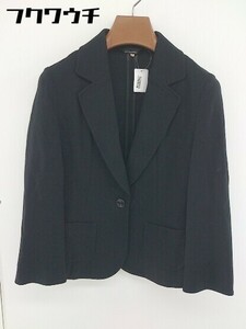 ◇ CLEAR IMPRESSION クリアインプレッション 1B スリム 長袖 テーラードジャケット サイズ 2 ブラック レディース