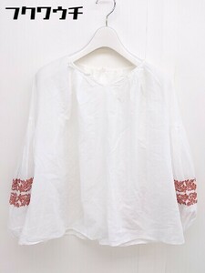 ◇ F by URBAN RESEARCH ROSSO 刺繍 長袖 シャツ ブラウス サイズFree ホワイト レディース