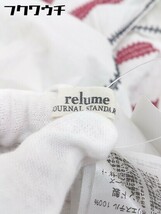 ◇ relume レリューム JOURNAL STANDARD 七分袖 ペザント ブラウス サイズF ホワイト レッド レディース_画像8