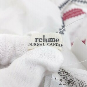 ◇ relume レリューム JOURNAL STANDARD 七分袖 ペザント ブラウス サイズF ホワイト レッド レディースの画像8