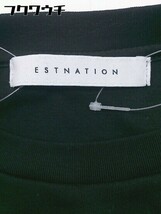 ◇ ESTNATION エストネーション 半袖 Tシャツ カットソー サイズ38 ブラック レディース_画像4
