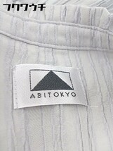 ◇ ◎ ABITOKYO アビトーキョー ウエストリボン付き ノースリーブ ロング ワンピース サイズF ブルー系 レディース_画像4