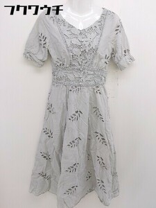 ◇ Noela ノエラ 10th Anniversary Dress 半袖 膝丈 ワンピース グレー レディース