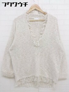 * KBFke- Be efURBAN RESEARCH long sleeve knitted sweater size ONE beige group lady's 