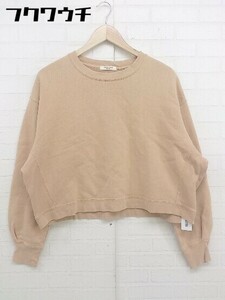 ◇ FREAK'S STORE フリークスストア 裏起毛 長袖 トレーナー カットソー サイズF ベージュ系 レディース