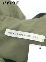 ◇ LUCA/LADY LUCK LUCA レイヤード 袖ロールアップ フレンチスリーブ ロング ワンピース カーキ レディース_画像4