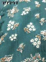 ◇ natural couture ナチュラルクチュール 花柄 五分袖 ロング ワンピース サイズ グリーン系 レディース_画像5