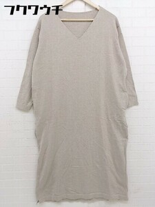 ◇ PATTERN TORSO パターントルソ antiqua 長袖 ロング ワンピース ベージュ系 レディース