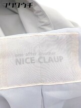 ■ ◎ one after another NICE CLAUP ライナー付き 長袖 フード ジップアップ ブルゾン サイズF ライトグレー系 レディース_画像5