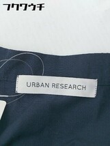 ◇ URBAN RESEARCH アーバンリサーチ Vネック フレンチスリーブ 膝下丈 シャツ ワンピース サイズ F ネイビー レディース_画像4