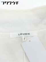 ◇ LOUNIE ルーニィ 2B シングル ニット 長袖 テーラードジャケット サイズ F ホワイト ブラック レディース_画像4