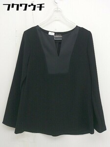 ◇ Demi-Luxe BEAMS デミルクス ビームス 長袖 ブラウス カットソー サイズ36 ブラック レディース