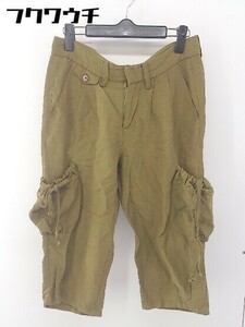 * GALLARDAGALANTE gully .rudaga Ran telinen. capri pants 7 minute height pants size F khaki lady's 