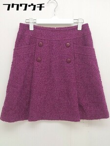 * UNTITLED Untitled back Zip Mini trapezoid skirt size 2 purple lady's 