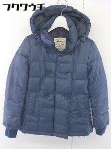 # Lindsay Lynn ji. Kids child clothes Zip up hood down jacket size M(150) navy lady's 