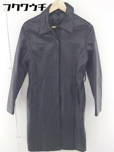 ◇ epolene エポレーヌ 羊革 シープスキン 長袖 コート サイズ9AR ブラック レディース