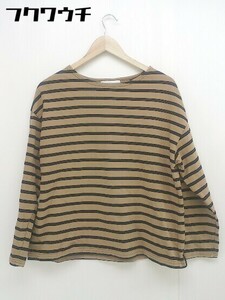 * JOURNAL STANDARD relume × Vincent et Mireille border long sleeve T shirt size F beige black group lady's 