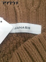 ◇ JEANASIS ジーナシス コットン ニット ハイネック 長袖 セーター サイズF ブラウン レディース_画像4