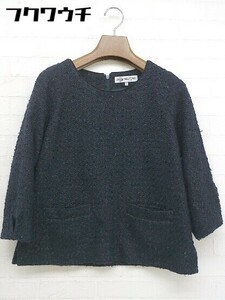 ◇ B:MING LIFE STORE by BEAMS ラメ ニット 長袖 カットソー サイズ M ネイビー レディース